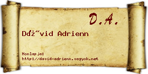 Dávid Adrienn névjegykártya