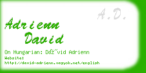 adrienn david business card